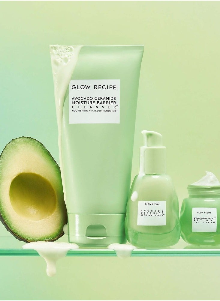 GLOW RECIPE Avocado Ceramide Recovery Serum, 30ml – Soothing, Redness-Reducing, and Barrier-Strengthening Serum with Ceramides and Avocado Extract