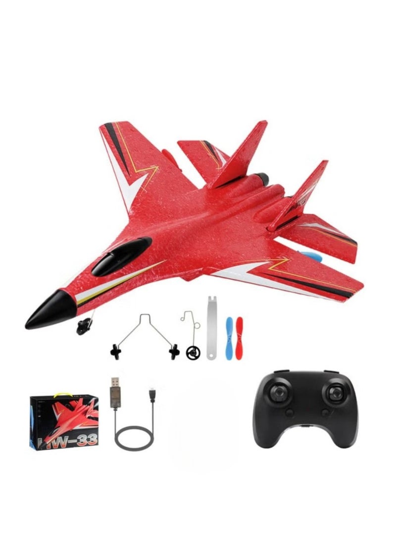 Airplane Fighter Ready-to-Fly 2.4GHz 2-Channel Remote Control Plane for Kids and Beginners