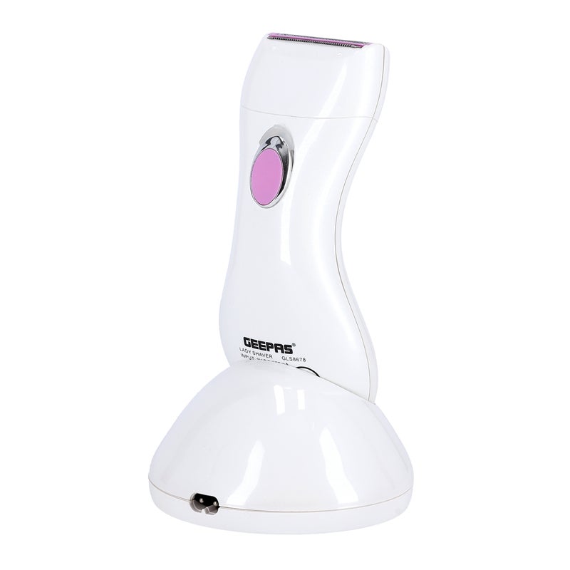 The Lady Shaver GLS8678 is a versatile and convenient grooming tool designed specifically for women White/Silver/Pink