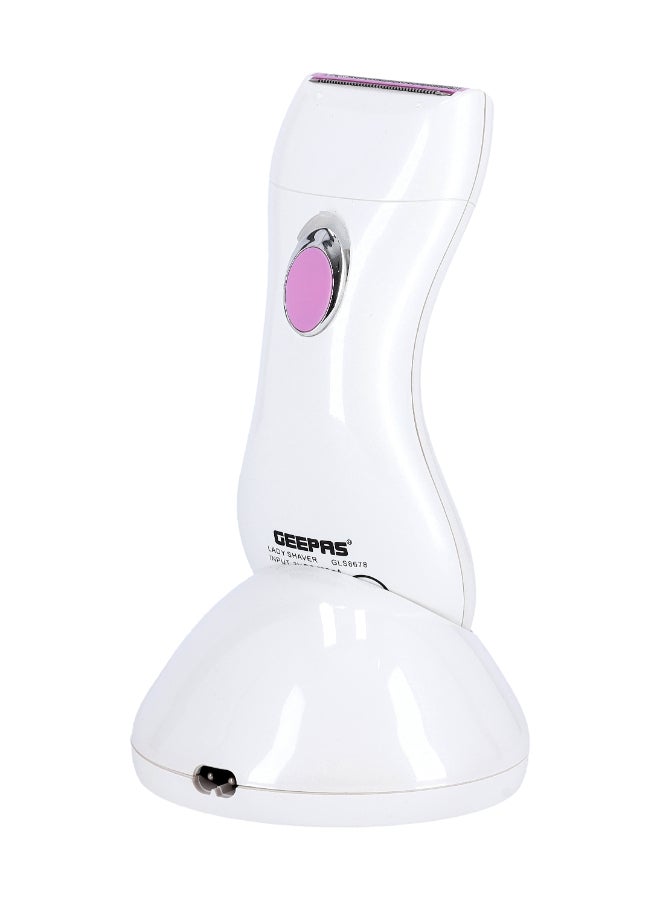 The Lady Shaver GLS8678 is a versatile and convenient grooming tool designed specifically for women White/Silver/Pink