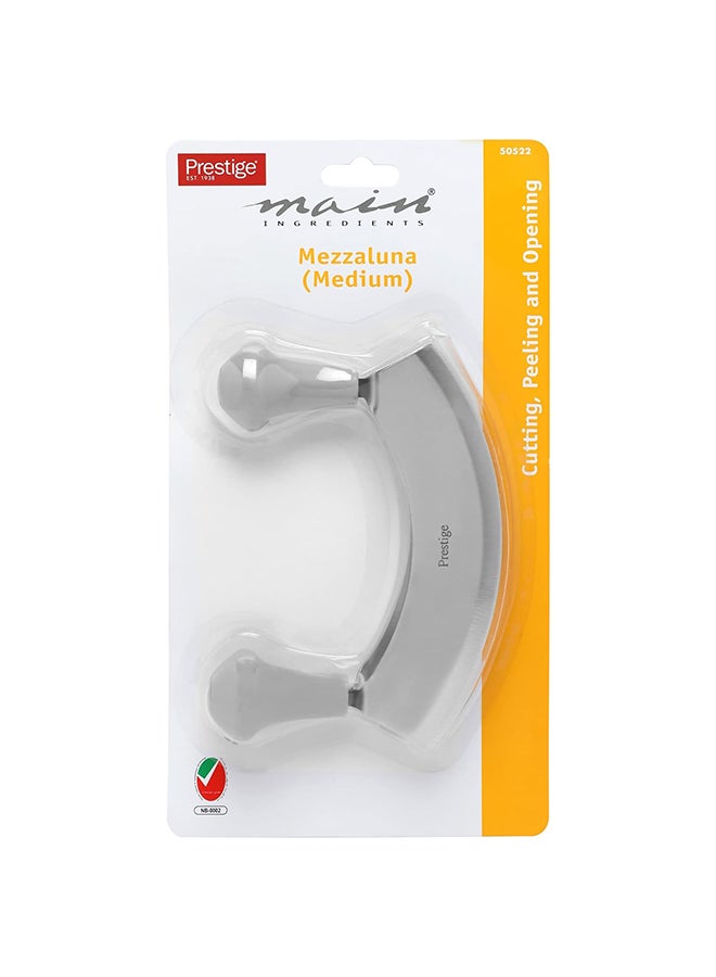 Double Blade Mezzaluna Chopper Silver 2x182x138mm