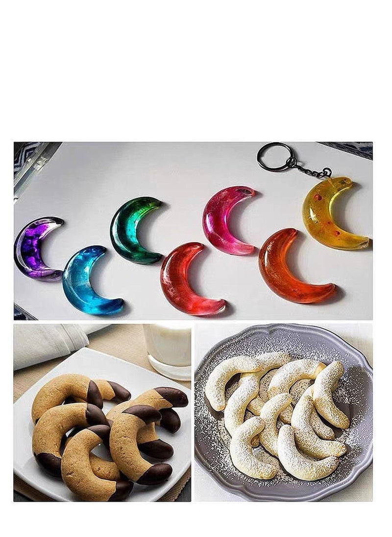 18 Cavity Moon Modeling Silicone Baking Mold Chocolate Fudge Making Mould DIY Cake Baking Decoration Making Silicone Baking Tray