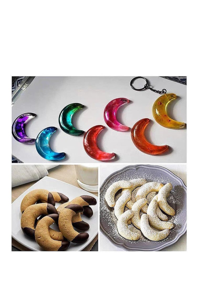 8 Cavity Moon Modeling Silicone Baking Mold Chocolate Fudge Making Mould DIY Cake Baking Decoration Making Silicone Baking Tray