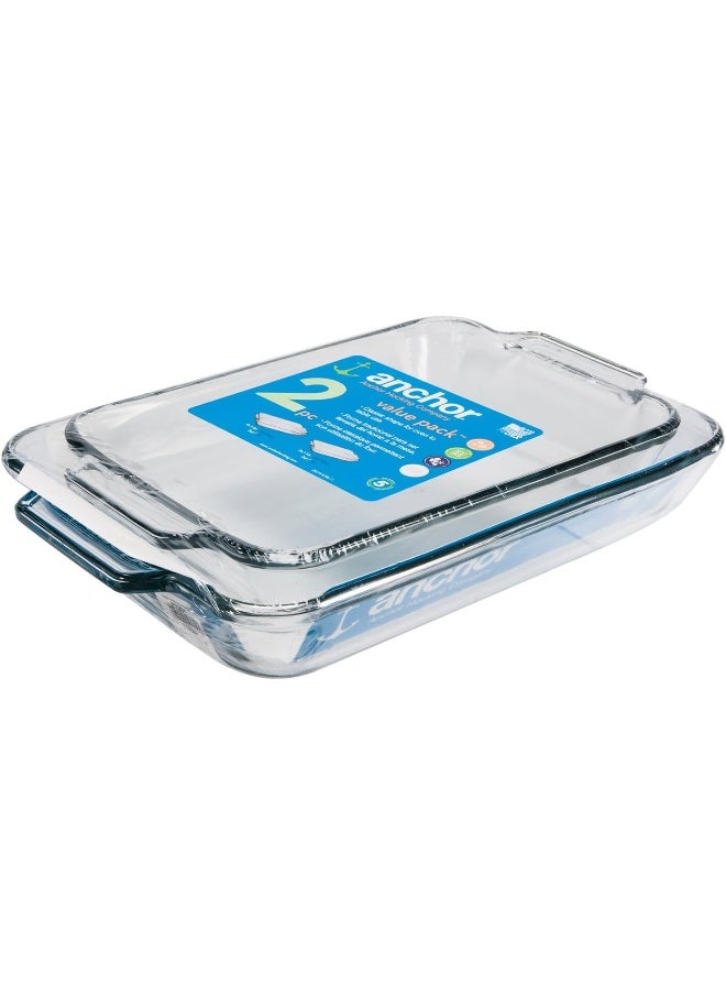 2Pc Preferred Glass Bakeware Set-82761  A/H