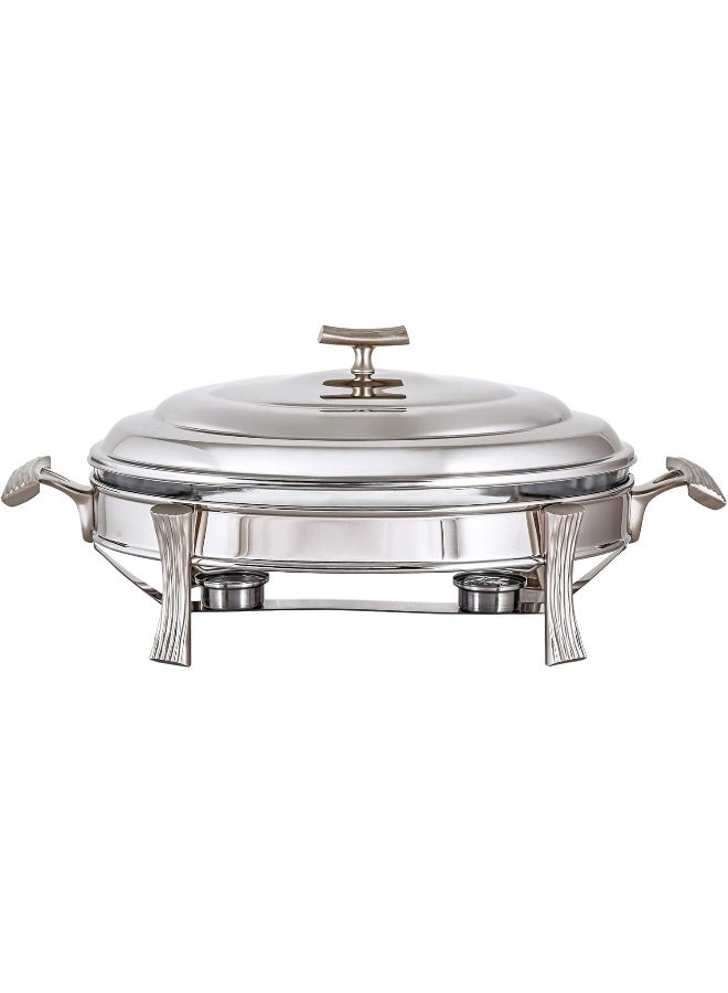 Onda Stainless Steel Oval Warmer Silver 3Liters