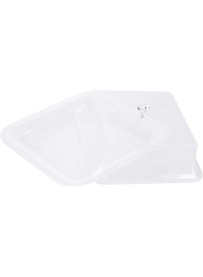 Square Cheese Dome Clear 22cm