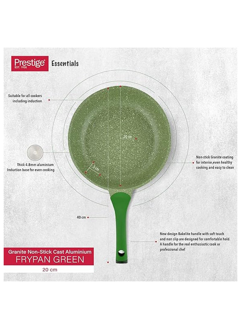 Granite Non-Stick Aluminium Fry Pan Green 20cm