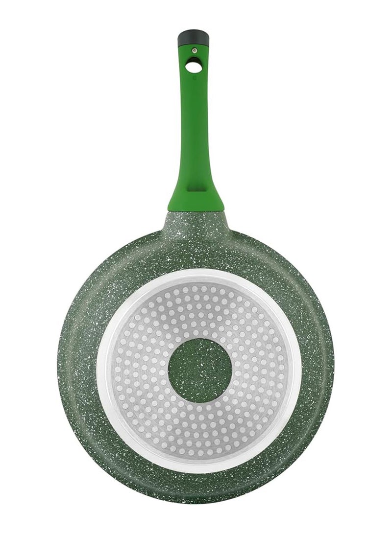 Granite Non-Stick Aluminium Fry Pan Green 28cm