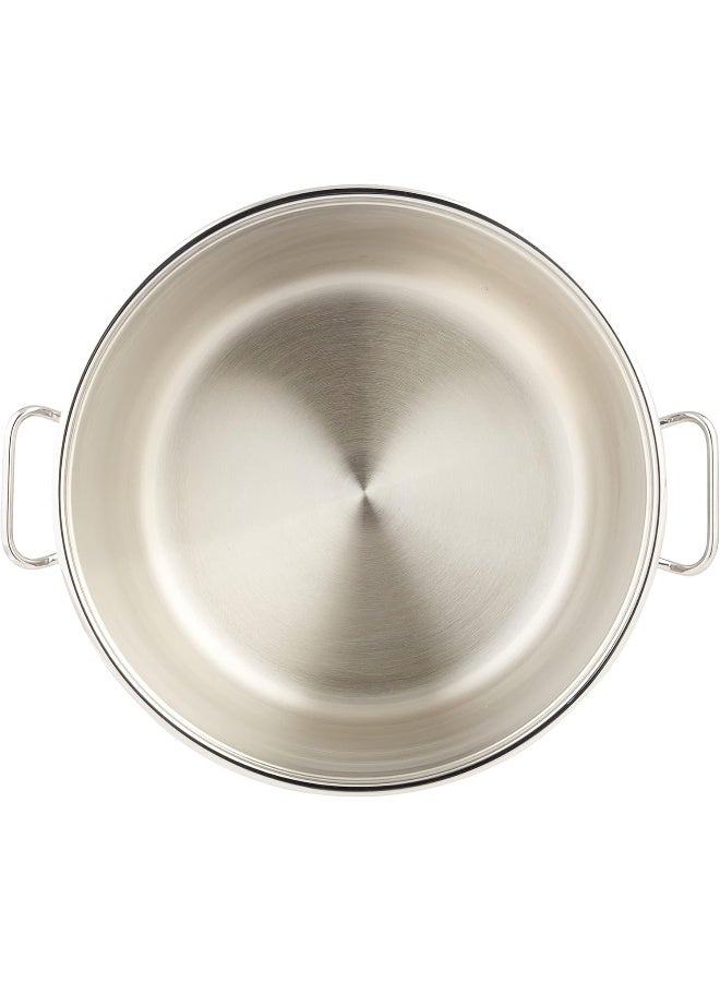 Sturdy And Durable Exclusive Shaped Lightweight Easy To Handle Alfa Casserole With Lid Silver 30x45cm