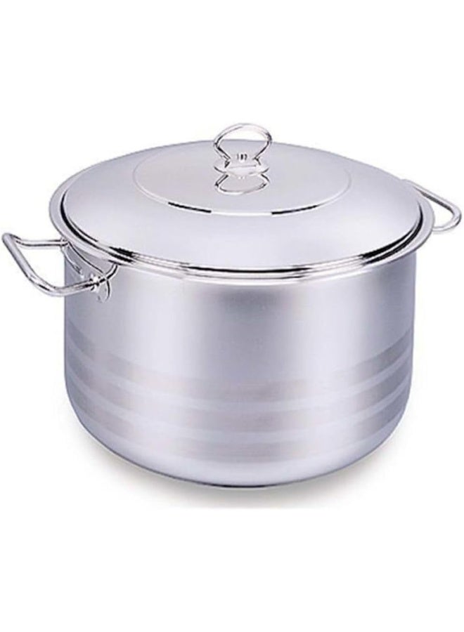 Casserole Pot With Lid Silver 33x50cm