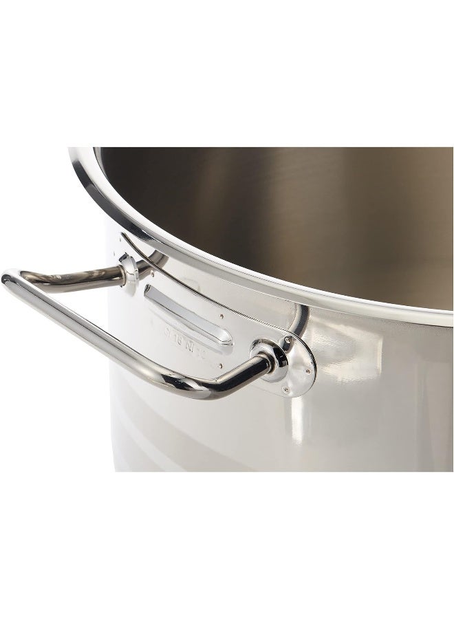 Sturdy And Durable Exclusive Shaped Cool Touch Handle Low Casserole With Lid Silver 6.5Liters