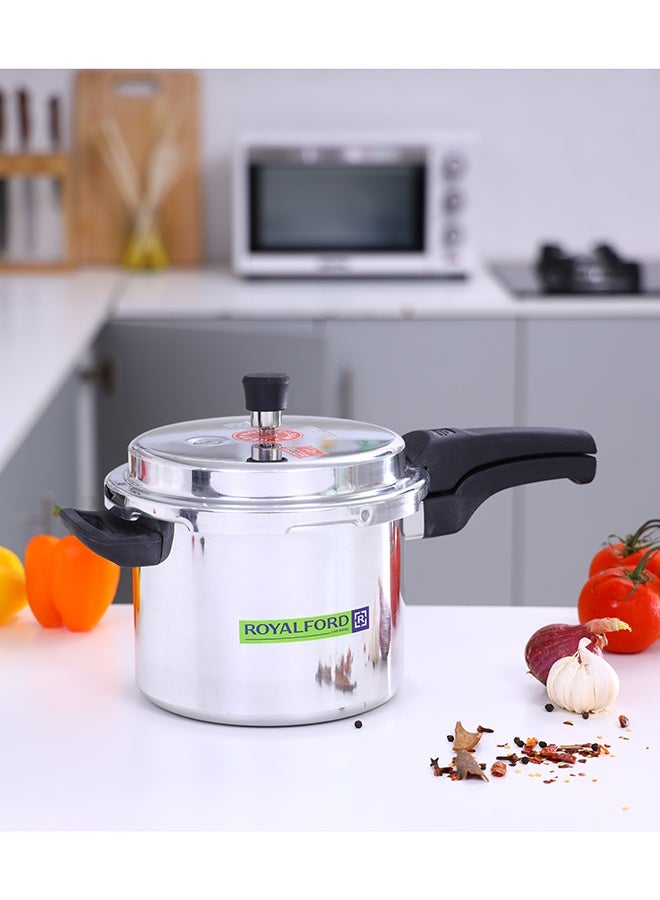 5L Aluminium Pressure Cooker Induction Compaitable Uniform Heating Convenient To Use Multicolour 38 x 25 x 20cm