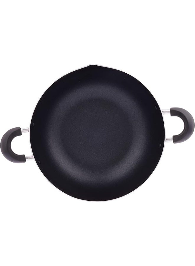 Non Stick Kadai 30Cm Cd Bottom All Cooktop Types 30X9.5Cm Red 30 CMcm