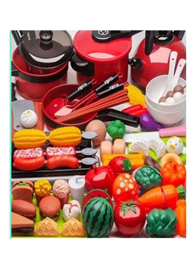 74-Piece Play Kitchen Accessories Play Food Sets for Kids Kitchen Play Accessories Toy Cooking Set