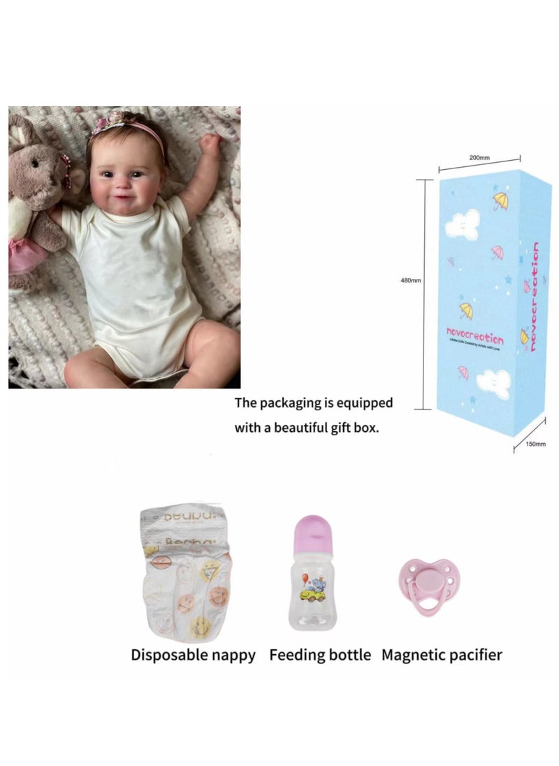 NPK 20-Inch Realistic Reborn Baby Doll, Lifelike Newborn with Soft Body, Perfect Birthday Gift for Kids