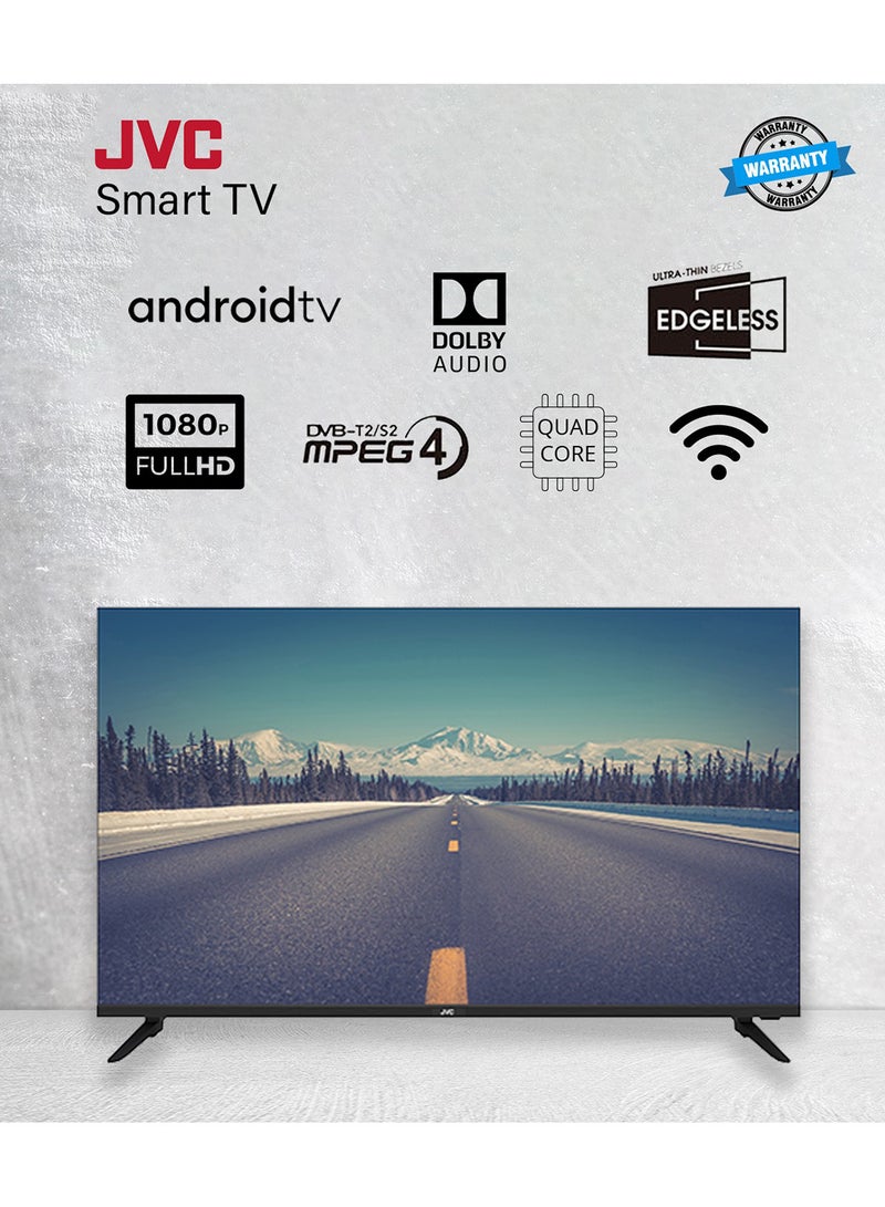 40 Inch Edgeless Full HD Android Smart TV With Dolby Audio And Quadcore Processor LT-40N550 Black