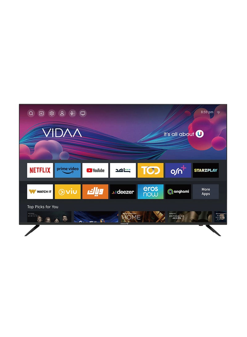 55 Inch Edgeless 4K UHD Smart TV With Bluetooth, Voice Mouse And Dolby Audio 2024 E55ELVD1100 Black