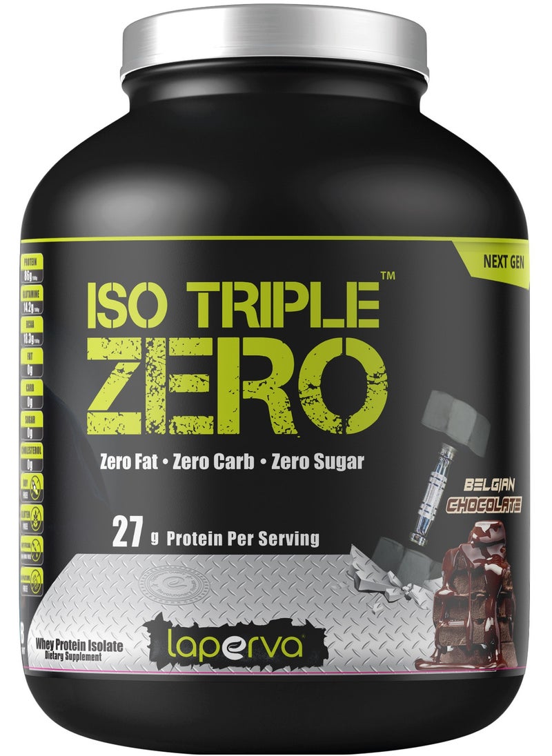 Laperva Iso Triple Zero Whey Protein Isolate Next Generation, Belgian Chocolate, 4 LB