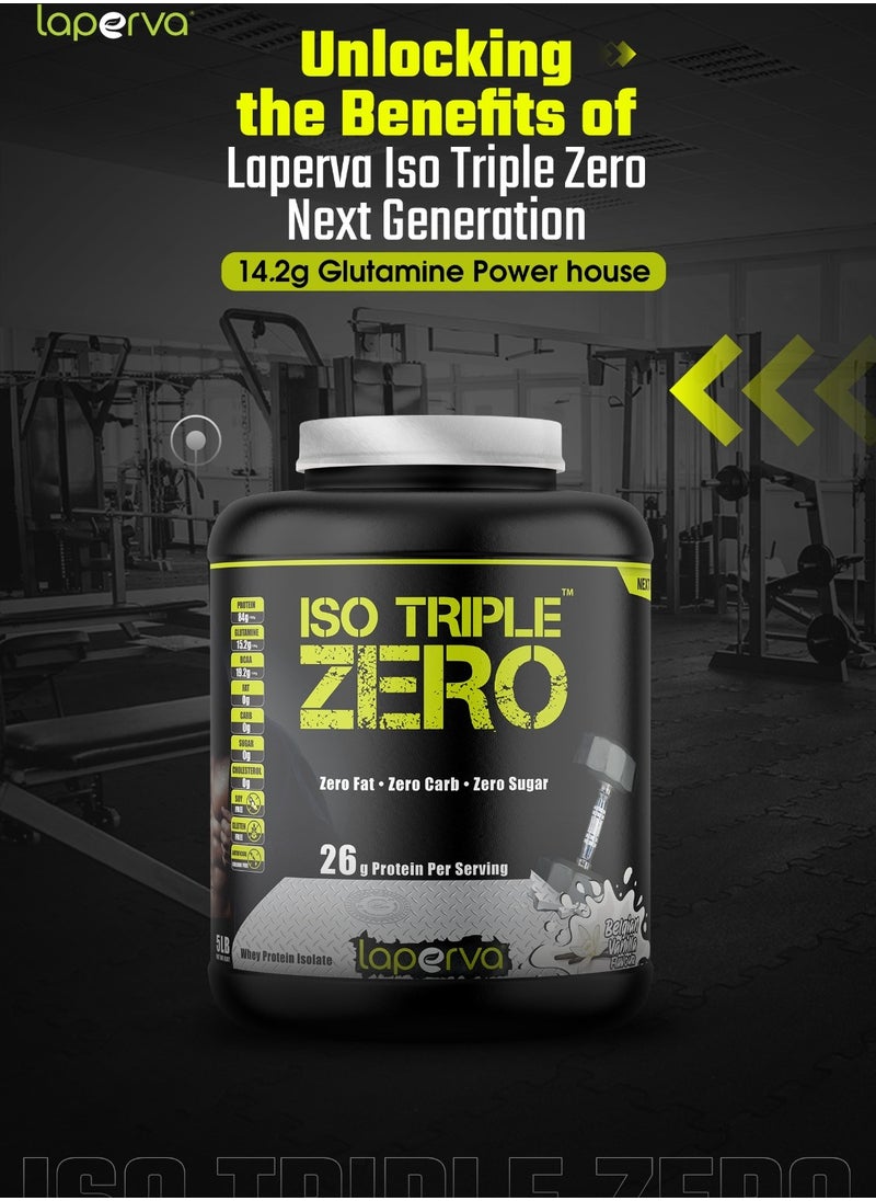 Laperva Iso Triple Zero Whey Protein Isolate Next Generation, Belgian Chocolate, 4 LB