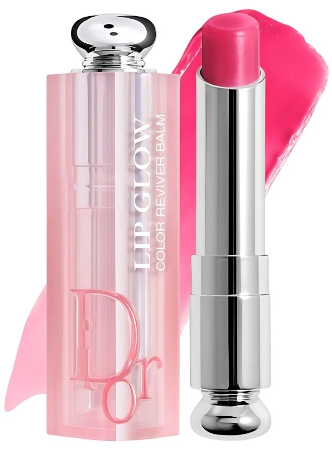 Dior Addict Lip Glow Balm - Shade 007 Raspberry, 3.2g | Hydrating Lip Balm with Color Reviver Technology