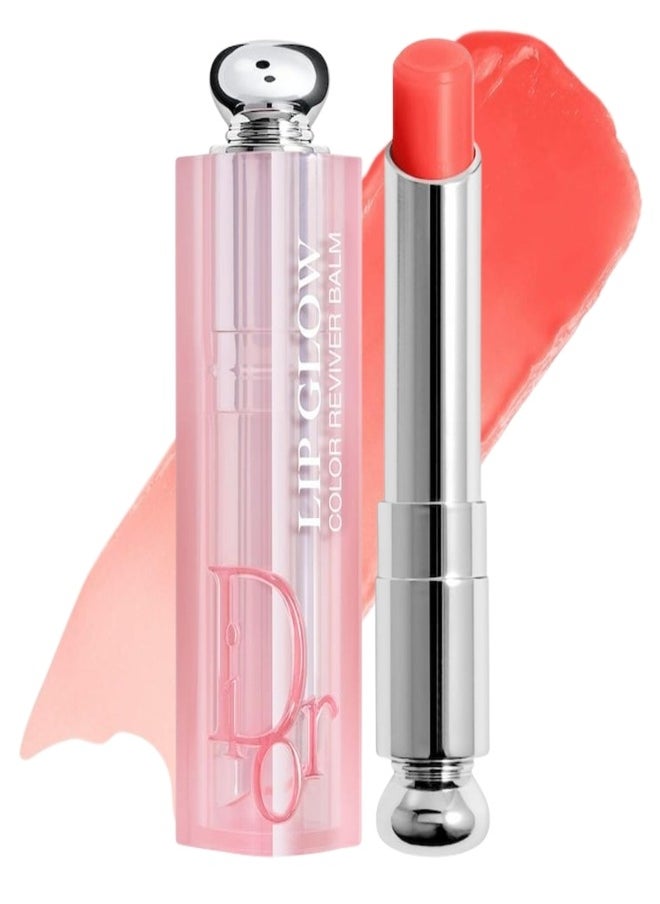 Dior Addict Lip Glow Balm - Shade 061 Poppy Coral 3.2g | Hydrating Lip Balm with Color Reviver Technology