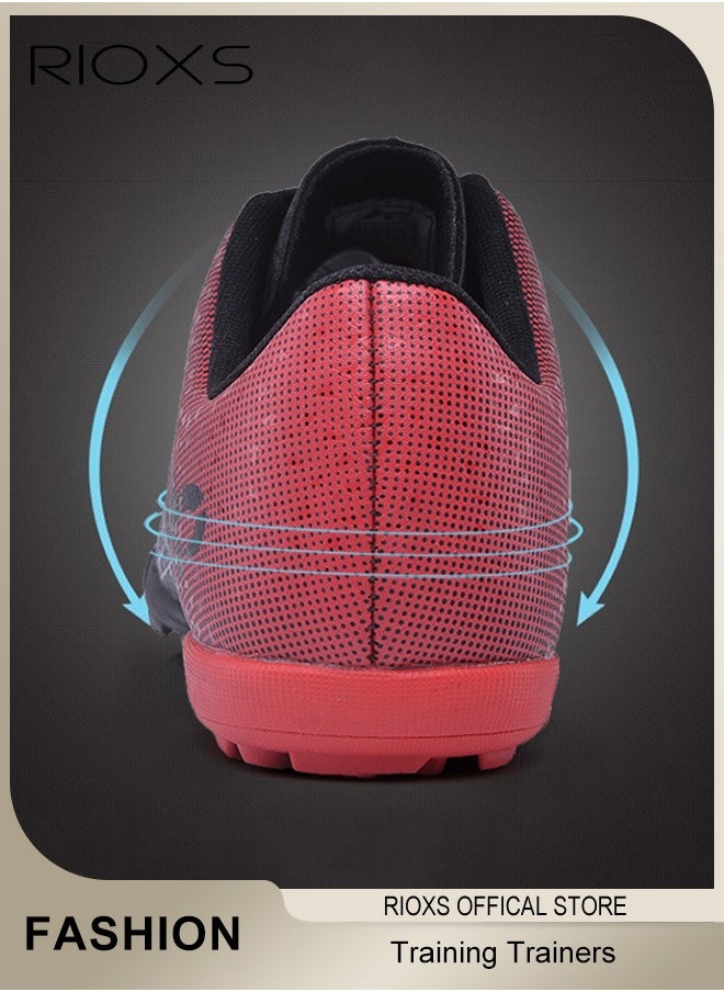 Men's Soccer Shoes,Professional Spikes Sport Shoe,Competition Training Trainers For Men,Non-Slip Sneakers,Lace-Up Athletic Shoes,Lightweight Indoor Outdoor Sports Trainers For Youth And Adult,Baseball Lacrosse Football Sneaker