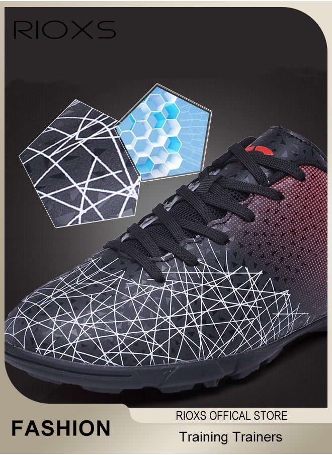 Men's Soccer Shoes,Professional Spikes Sport Shoe,Competition Training Trainers For Men,Non-Slip Sneakers,Lace-Up Athletic Shoes,Lightweight Indoor Outdoor Sports Trainers For Youth And Adult,Baseball Lacrosse Football Sneaker