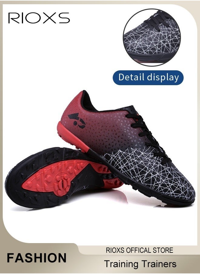 Men's Soccer Shoes,Professional Spikes Sport Shoe,Competition Training Trainers For Men,Non-Slip Sneakers,Lace-Up Athletic Shoes,Lightweight Indoor Outdoor Sports Trainers For Youth And Adult,Baseball Lacrosse Football Sneaker