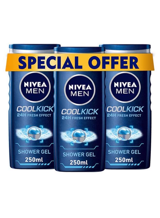 3 In 1 Cool Kick Shower Gel Pack Of 3 250ml