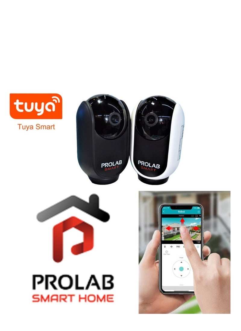 Prolab Smart Wifi Indoor Camera with Pan Tilt and Two Way Audio