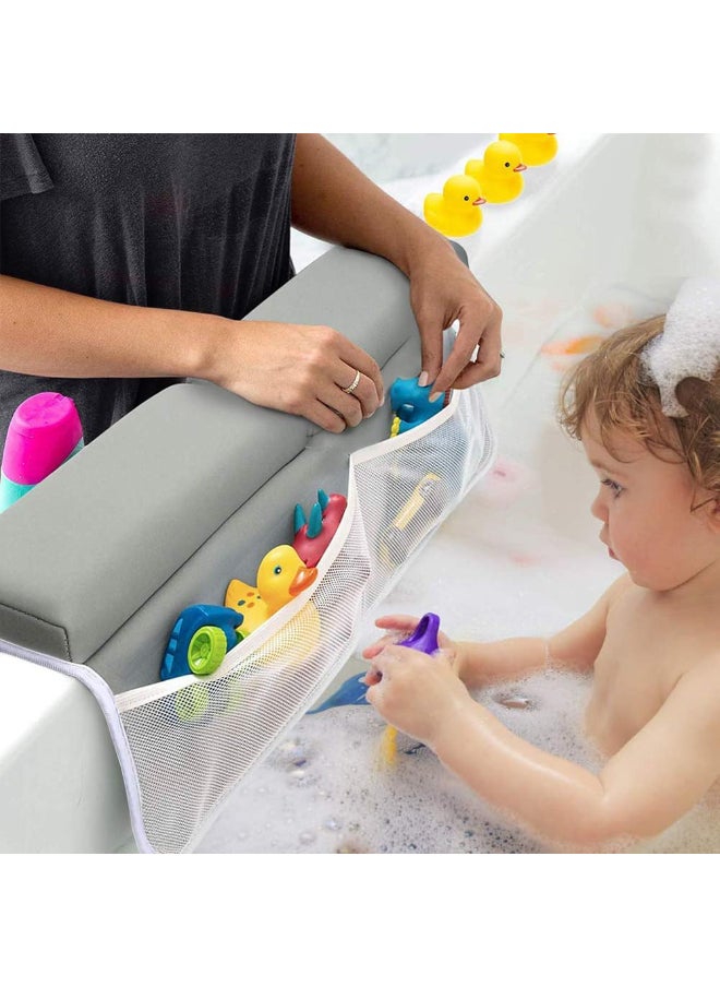 Deong Comfortable Baby Bath Kneeler And Elbow Rest Pad Set – 1.5 Inch Thick Bathtub Kneeling Pad With Toy Organizer Pockets, Quick Drying, Foldable, Non - Slip For Baby And Toddler Bathing