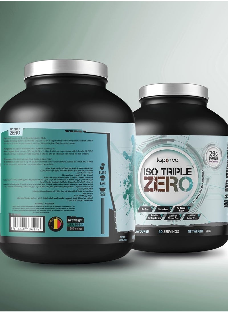 Iso Triple Zero Next Generation Whey Protein, Unflavored, 2 Lb