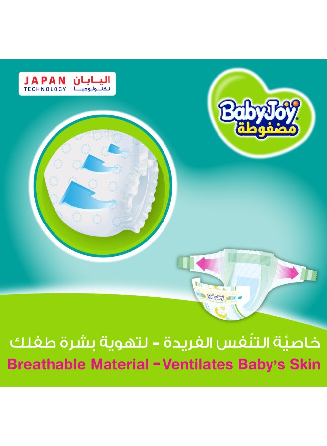 Compressed Diamond Pad Diaper, Size 4, Large, 10-18 Kg, Jumbo Box, 96 Diapers