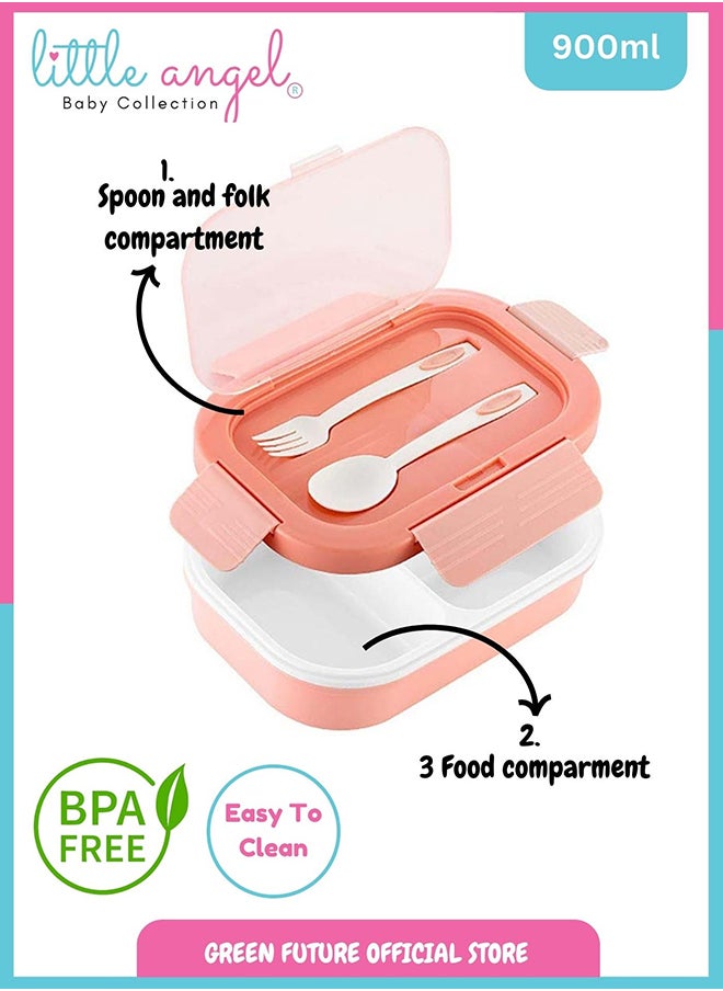 Kids Lunch Box Set with Spoon & Fork – Leakproof Food Storage, BPA-Free, Perfect for School & Travel