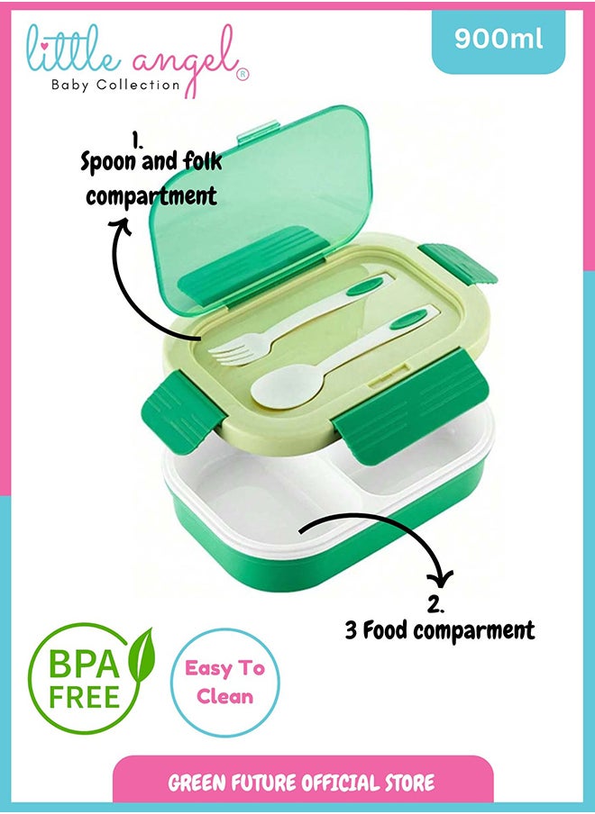 Kids Lunch Box Set with Spoon & Fork – Leakproof Food Storage, BPA-Free, Perfect for School & Travel