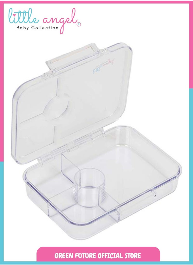 Bento Kids Lunch Box with 4 Compartments - Insulated Leakproof BPA Free, Cute Durable Portable for School, Reusable and Eco-Friendly - Space Theme