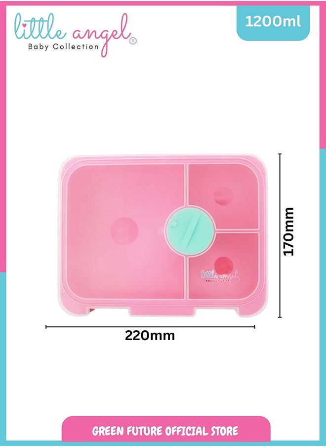 Kids Lunch Box With 4 Compartments And Spork