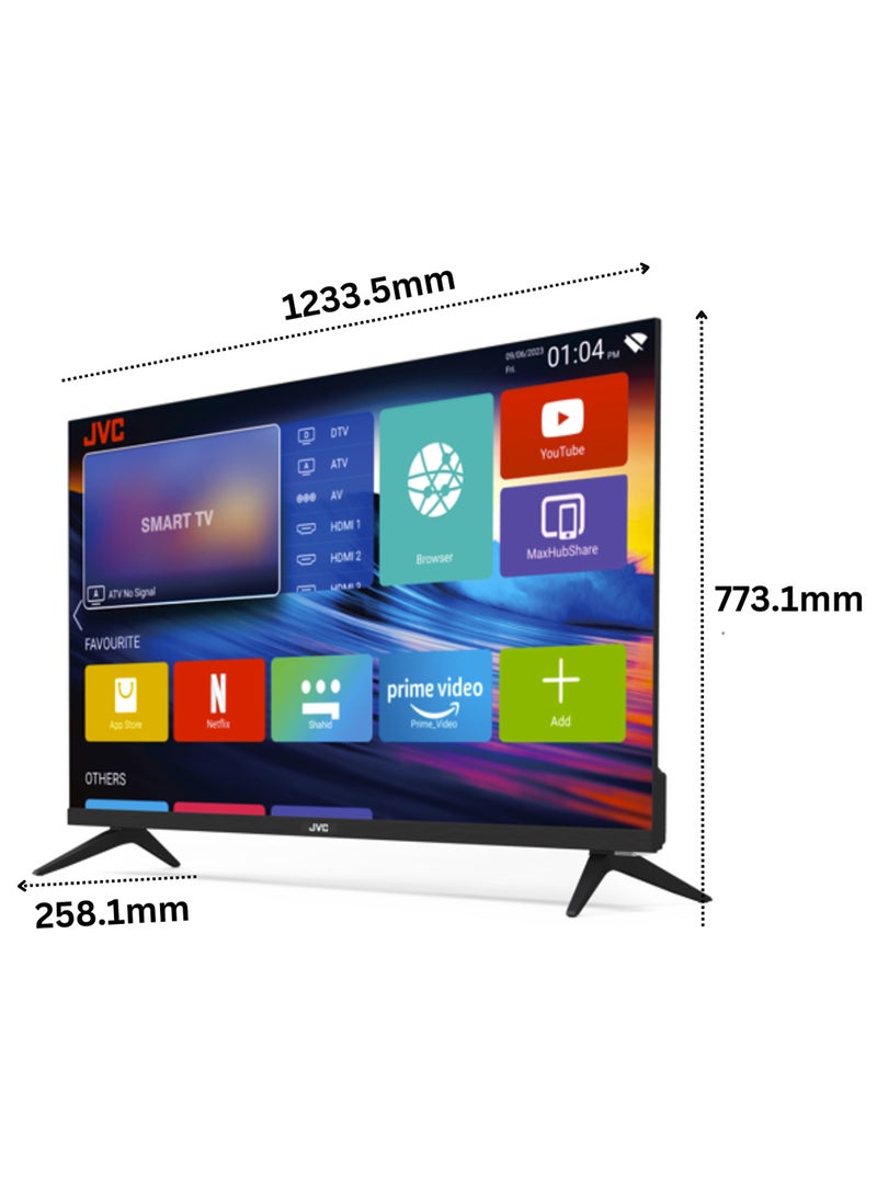 55 Inch Edgeless 4K UHD Android 13 Smart TV With Dolby Audio And Quadcore Processor LT-55N775 Black