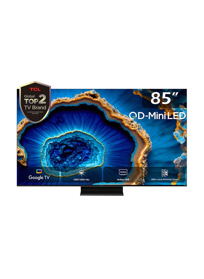 85 Inch TV 4K QD-Mini LED Smart Google TV Game Master 2.0 Dolby Vision IQ-Atmos HDR 1500 Nits Peak IMAX Enhanced 144HZ VRR - (2023 Model) 85C755 Black