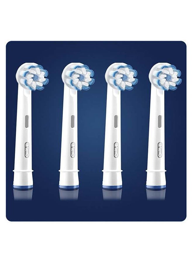 4-Piece Sensi Ultra thin Replacement Brush Heads White/Blue 1.12ounces
