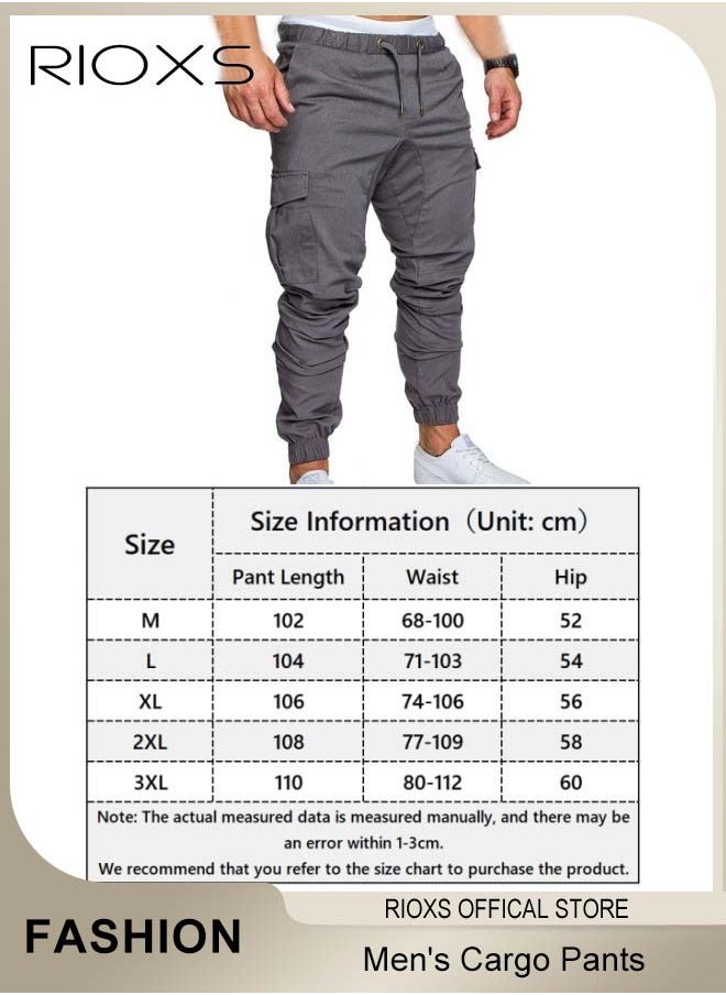 Cargo Pants For Men, Comfy Elastic Trouser With Pockets, Men's Athletic Trousers Breathable Sweatpants, Fashion Joggers Sports Pants For Men, Gym Sweatpants Trousers Mens Long Pants