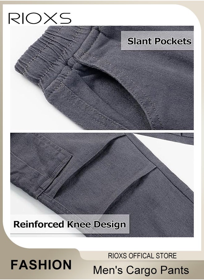 Cargo Pants For Men, Comfy Elastic Trouser With Pockets, Men's Athletic Trousers Breathable Sweatpants, Fashion Joggers Sports Pants For Men, Gym Sweatpants Trousers Mens Long Pants