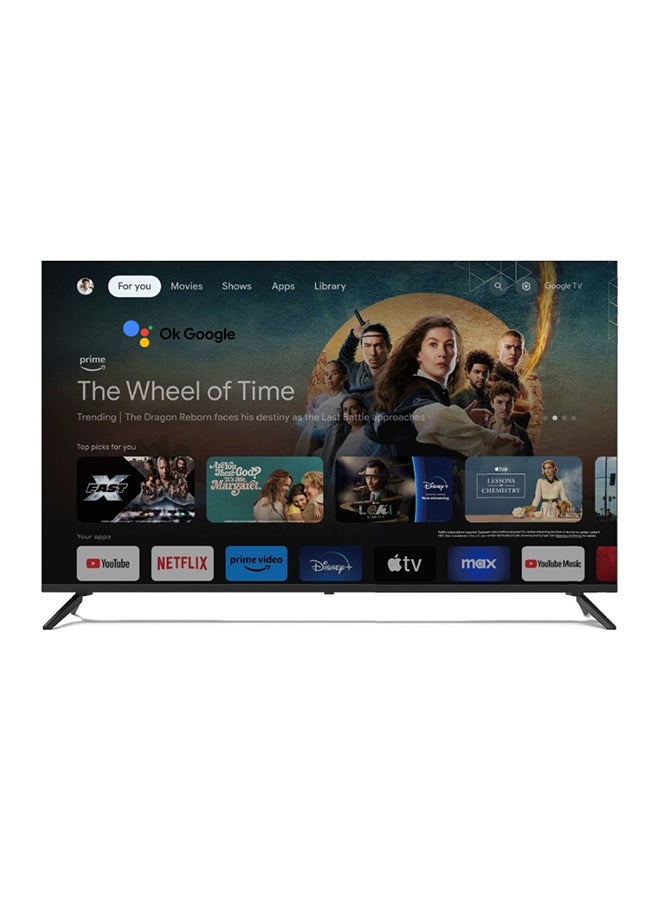 50 Inch Edgeless 4K UHD Official Google TV With Voice Remote, Bluetooth, Dolby Audio And Chromecast Built-in 2024 New Model E50ELGT1100 Black