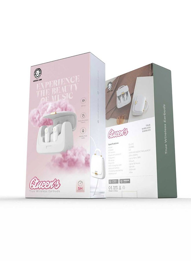 Queen's True Wireless Earbuds - White