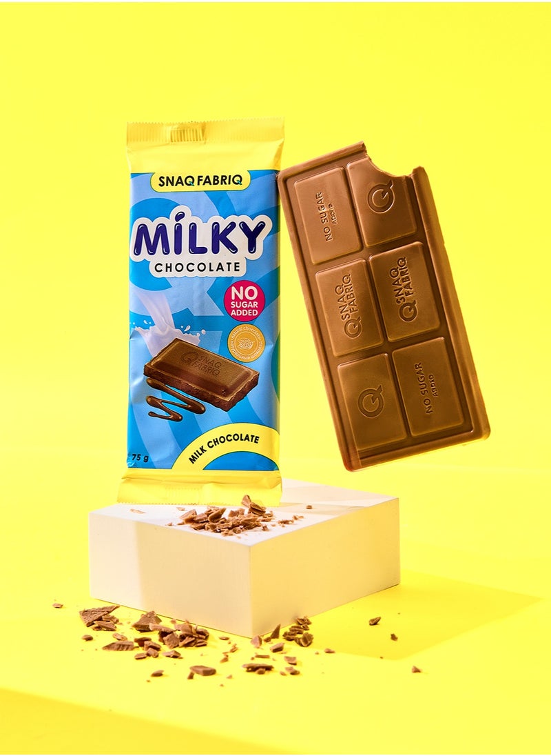 Milky Chocolate Bar with Milk Chocolate No Sugar Added 4x75g