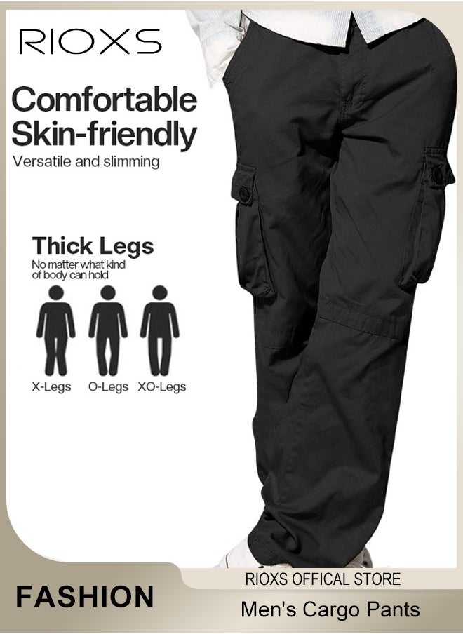 Men's Cargo Pants,Breathable Sports Sweatpants,Mens Work Pants,Casual Athletic Jogger Trousers For Men,Comfy Elastic Waist Men Pants With Pockets,Classic Baggy Pant For Leisure Or Outdoor Activities