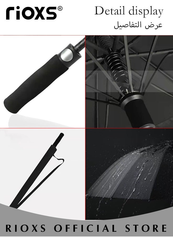 Extra Large Size Automatic Open Double Layer Golf Umbrellas Waterproof Windproof  Sun Rain Protection Umbrella with Comfortable Handle