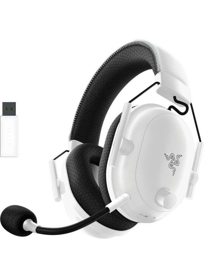 Razer BlackShark V2 Pro Wireless Gaming Headset 2023 Edition: 50MM Titanium Drivers - HyperClear Super Wideband Mic - Noise-isolating Earcups - 70 Hour Battery Life - White