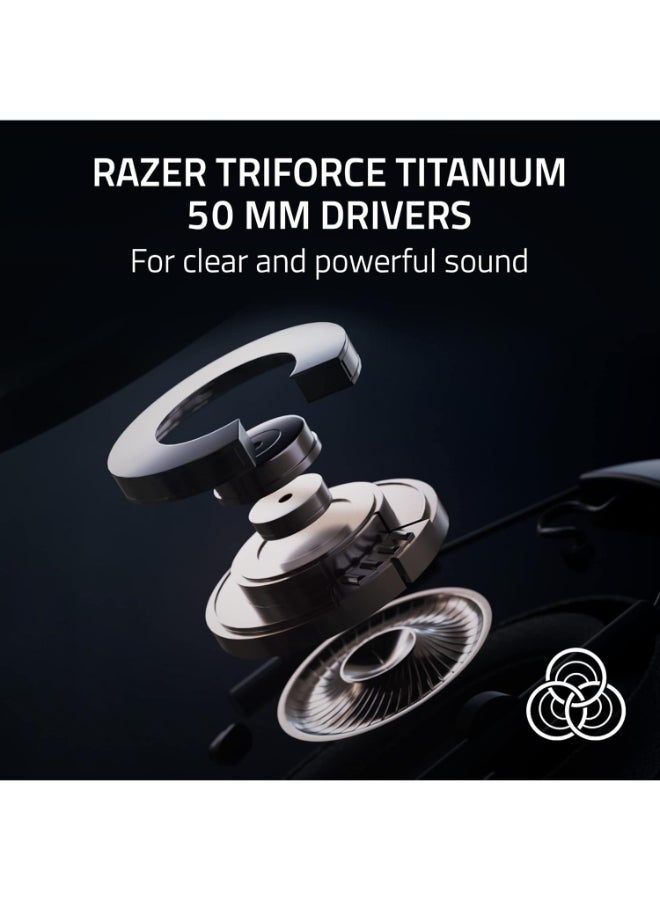 Razer BlackShark V2 Pro Wireless Gaming Headset 2023 Edition: 50MM Titanium Drivers - HyperClear Super Wideband Mic - Noise-isolating Earcups - 70 Hour Battery Life - White