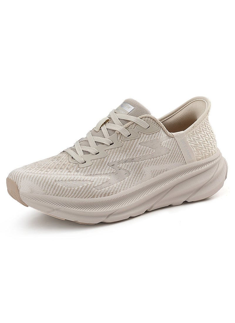 SKY VIEW Supportive Men And Women Hands Free Slip-ins Running Shoes Unisex Cushioned Breathable Athletic Fashion Sneakers Non Slip Walking Tennis Shoes Beige